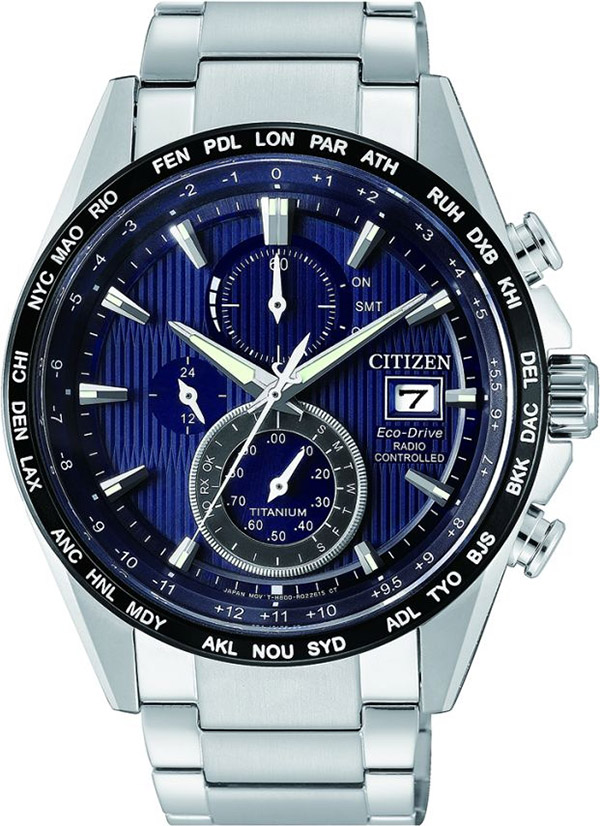 Zegarek męski Citizen Eco-Drive Radio-Controlled Titanium AT8154-82L