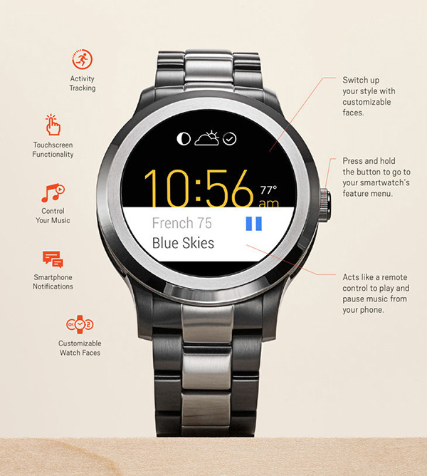 zegarek Fossil Q smart funkcje