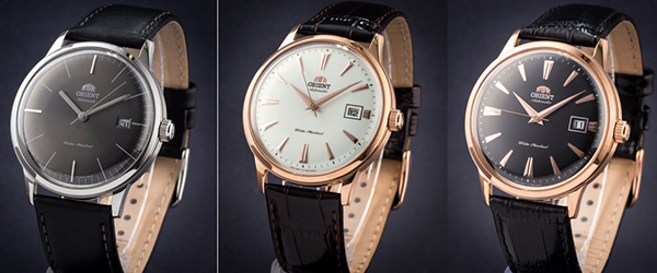 Zegarki Orient Bambino kolaż