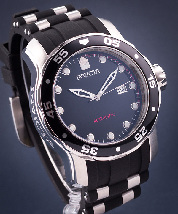 zegarek Invicta Pro Diver Automatic 23626 ze szkiełkiem  FLAME FUSION CRYSTALS
