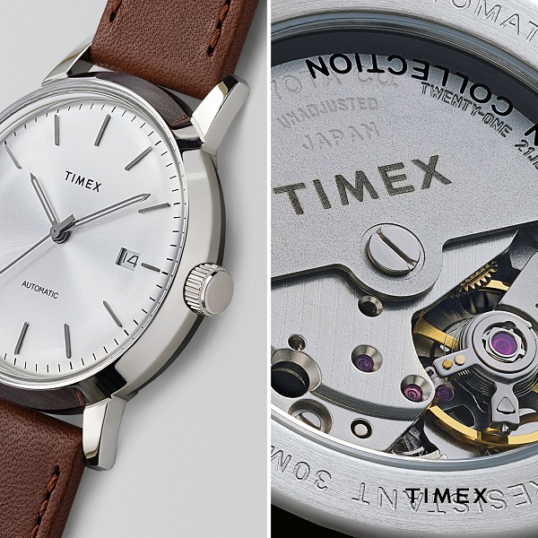 Zegarek męski Timex Marlin Automatic TW2T22700 tarcza i mechanizm