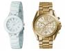 Michael Kors z bransoletą stalową i zegarek DKNY z bransoletą ze spieku ceramicznego