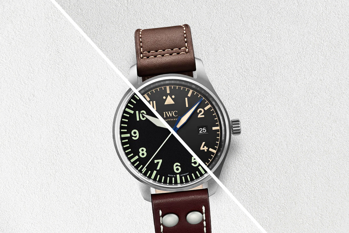 Zegarek IWC Pilot’s Watch Mark XVIII Heritage vs zegarek Laco Augsburg Automatic