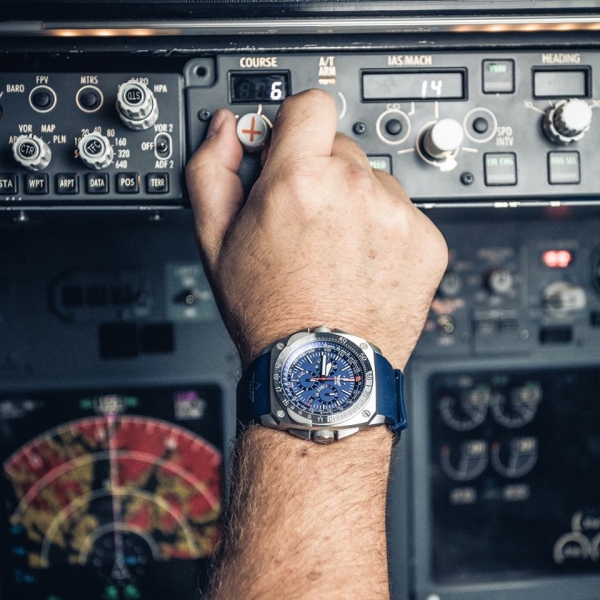 Zegarek lotniczy dla mężczyzn kokpit w samolocie