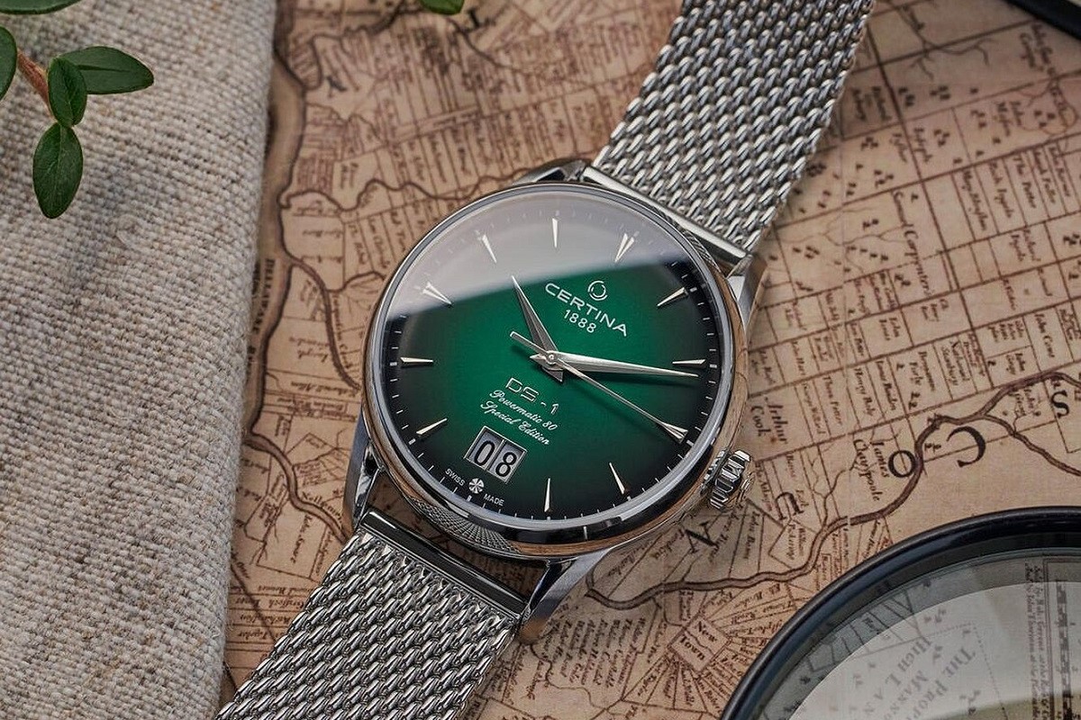 Bransolety męskie mesh zegarek Certina Heritage DS 1 Big Date Special Edition