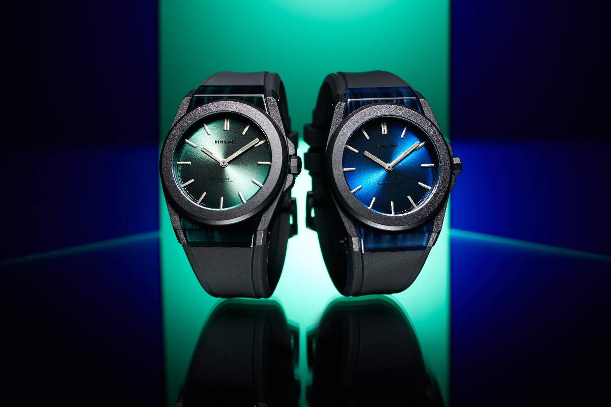 zegarki D1 Milano Carbonlite Green CLRJ05 i Blue CLRJ04