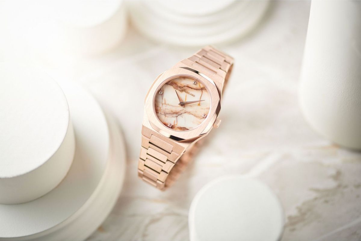 Zegarek damski D1 Milano Ultra Thin Marble Rose