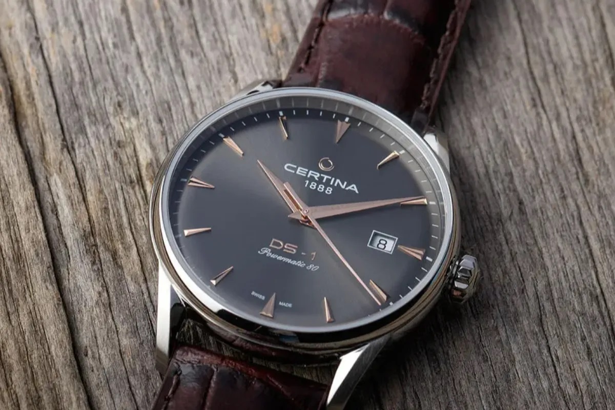 Zegarek męski Certina Urban DS-1 na skórzanym pasku i datą kalendarzową