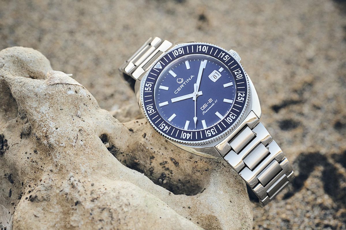 Kolekcja Certina DS-2 Turning Bezel srebrny zegarek
