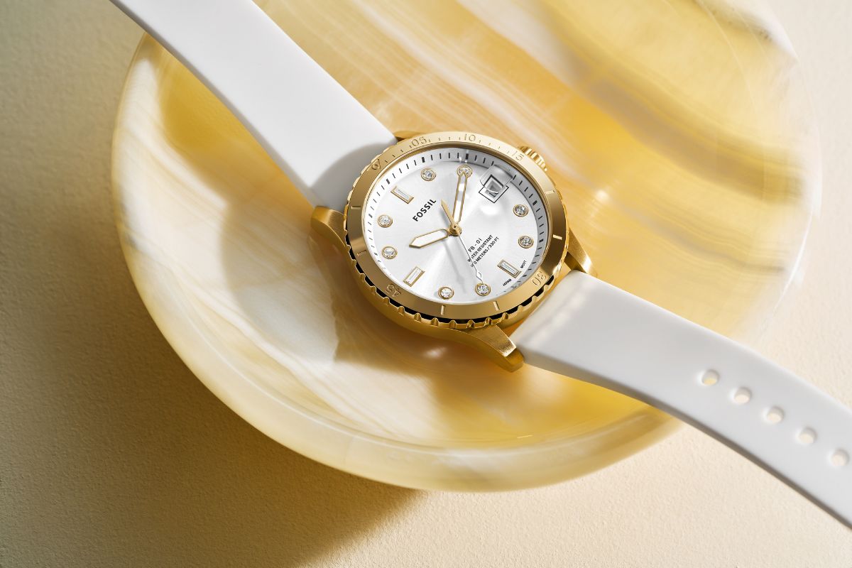 Biało-złoty zegarek Fossil FB-01 ES5286 2023