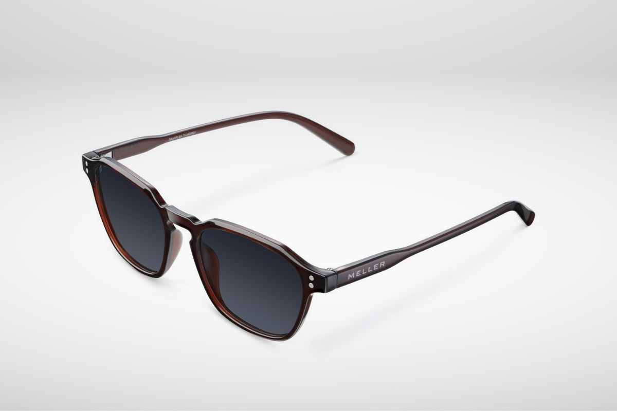 męskie okulary przeciwsłoneczne brązowe Meller Bakari Dark Candy Grey BK-TEJAGREY