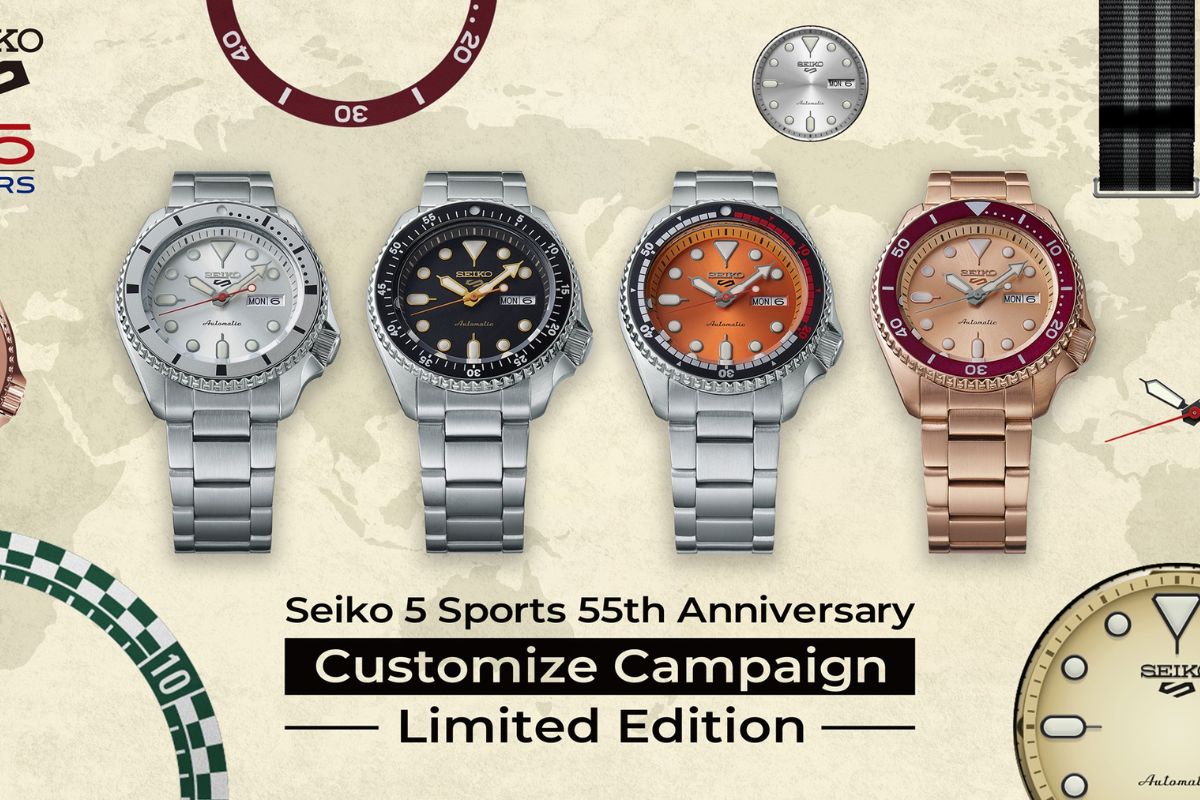 Zegarki Seiko 5 Spots 55th Aniversary Customize Campaign