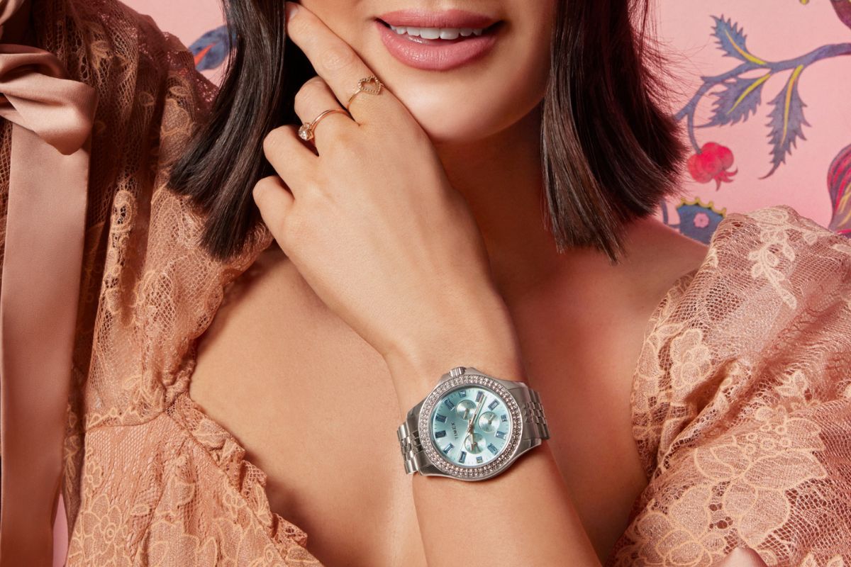 Zegarek damski Timex Trend Kaia TW2V79600 z niebieską tarczą