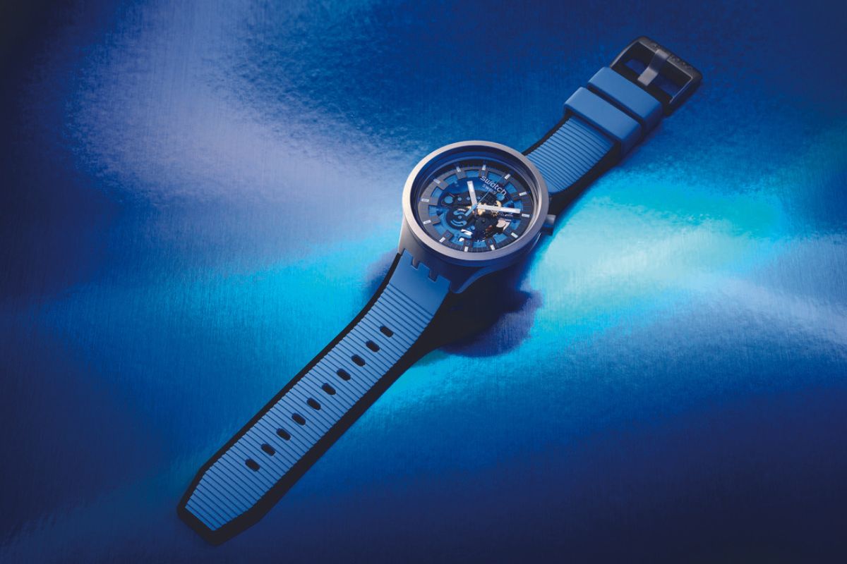 Swatch Big Bold Irony bioceramika niebieski