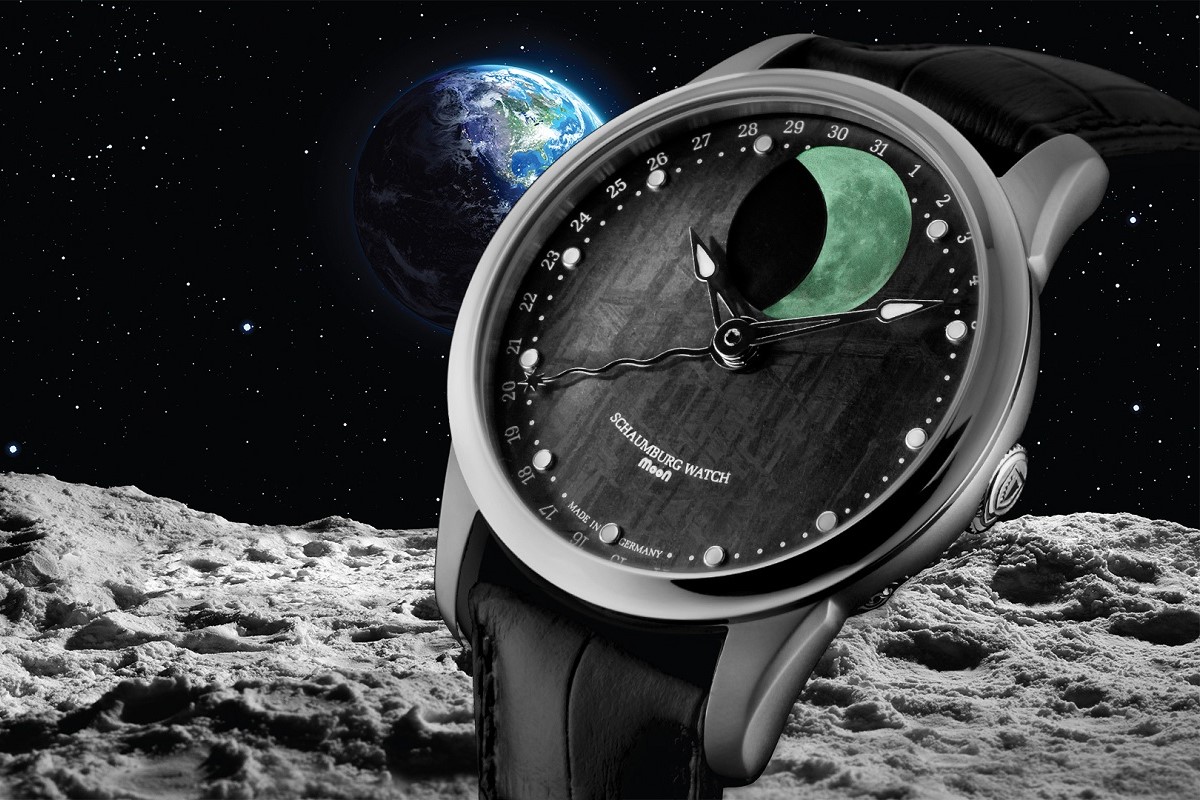 Zegarek męski Schaumburg MooN Meteorite z fazami księżyca