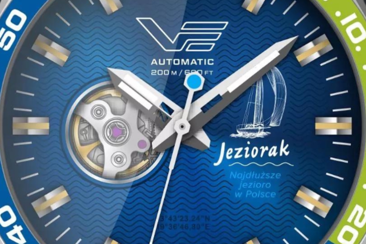 Vostok Europe Mazury Jezioro Jeziorak Open Heart Automatic Limited Edition tarcza