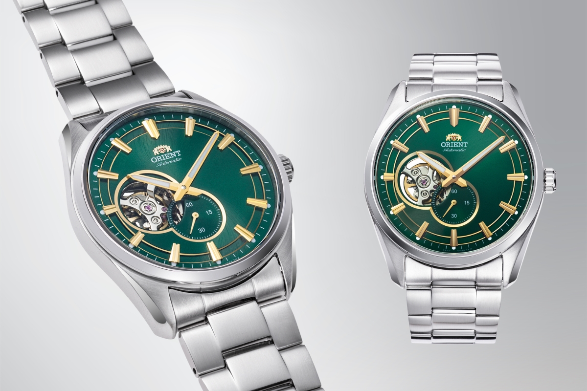 Orietn Contemporary Semi Skeleton Automatic zielony