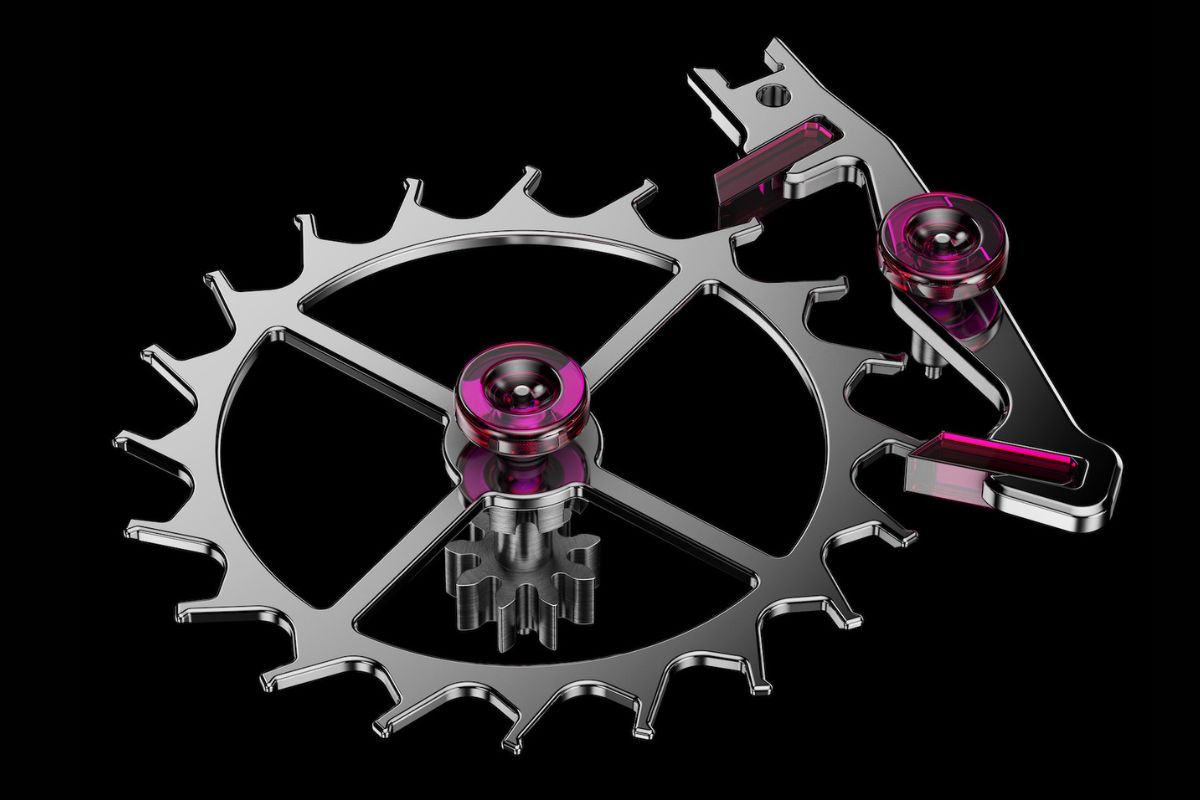 Yema Yachtygraf Tourbillon elementy mechanizmu