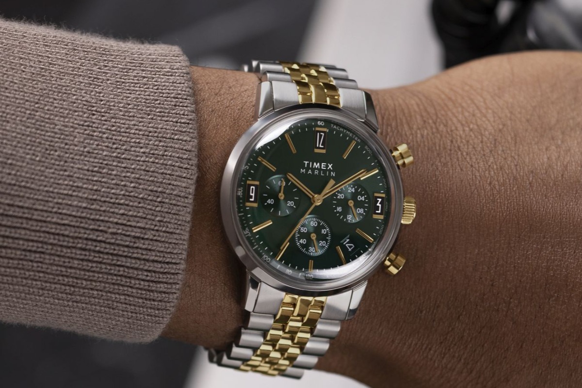 Timex Marlin Quartz Chronograph z zieloną tarczą