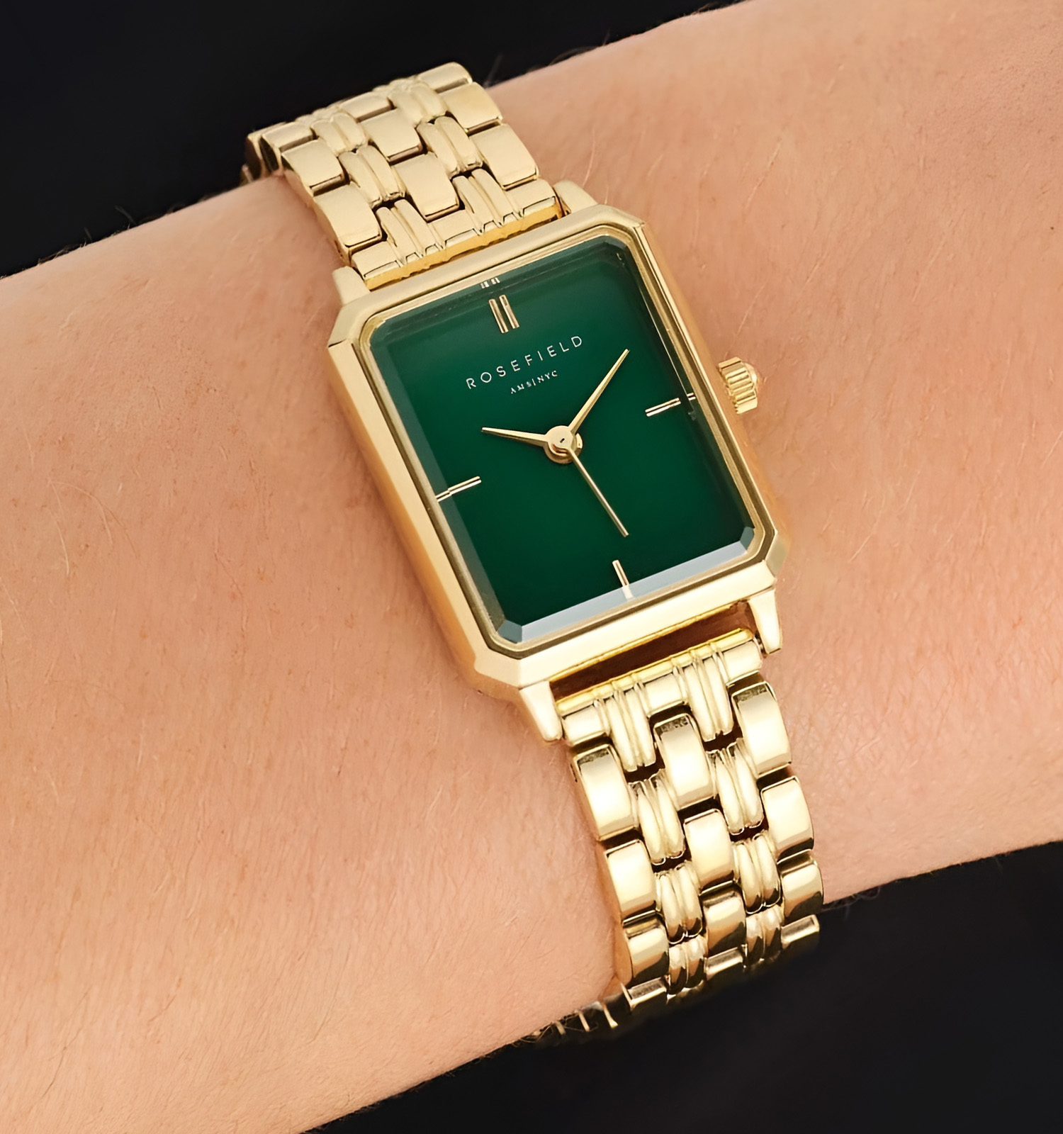 Zegarek damski Rosefield Octagon XS Emerald