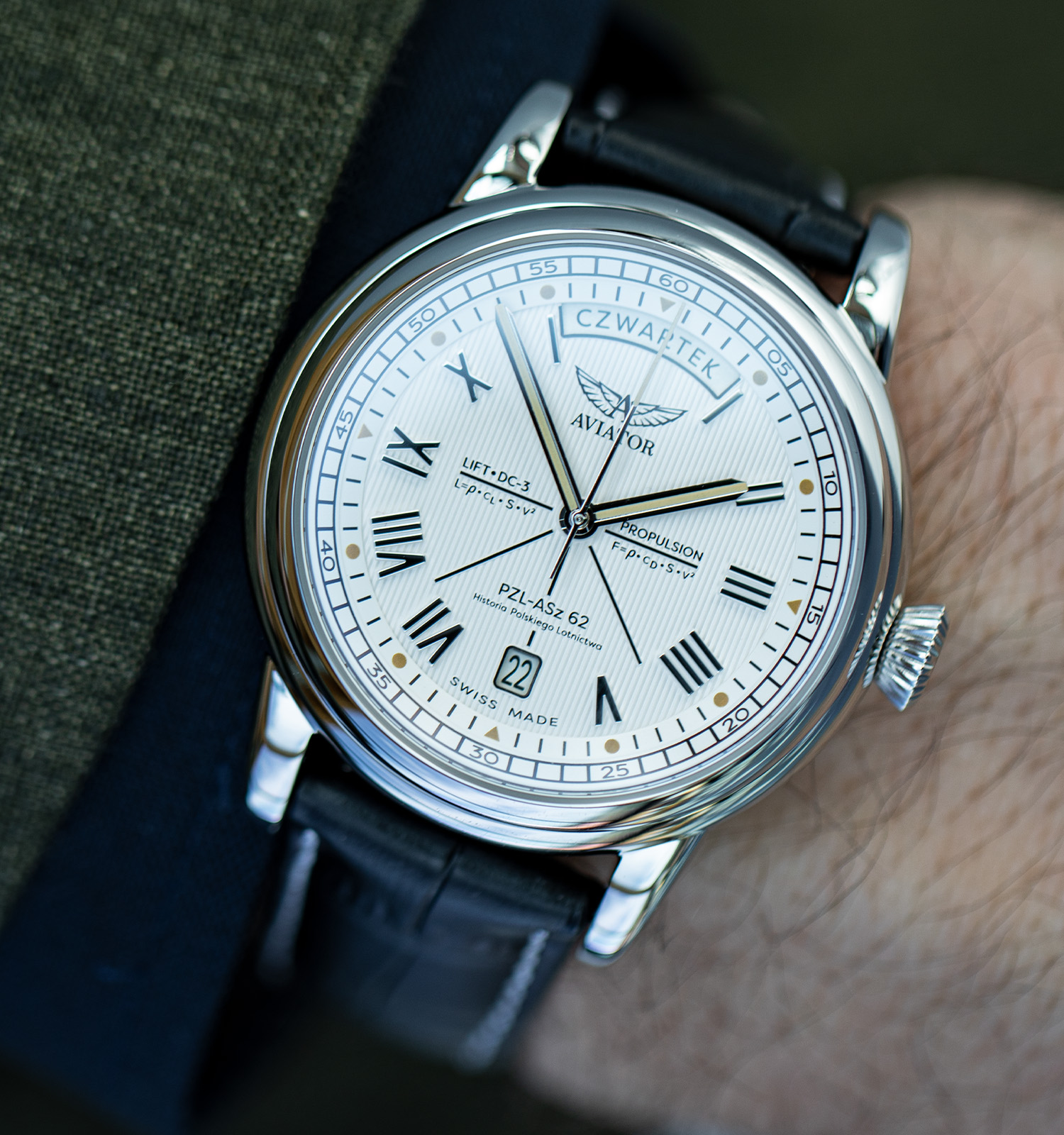 Zegarek męski Aviator Douglas Day-Date Polish Limited Edition