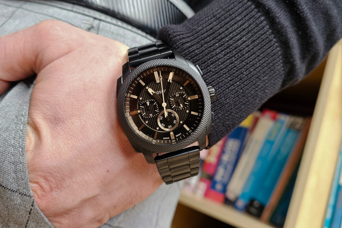 Fossil Machine Chronograph FS6097 łączący elegancję i sportowy styl