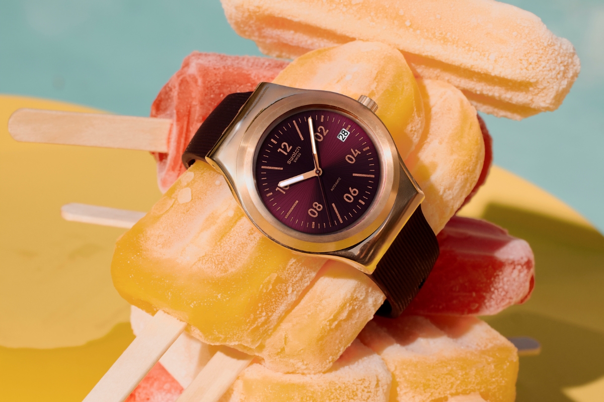 Swatch Burgundy Story Sistem51 Automatic