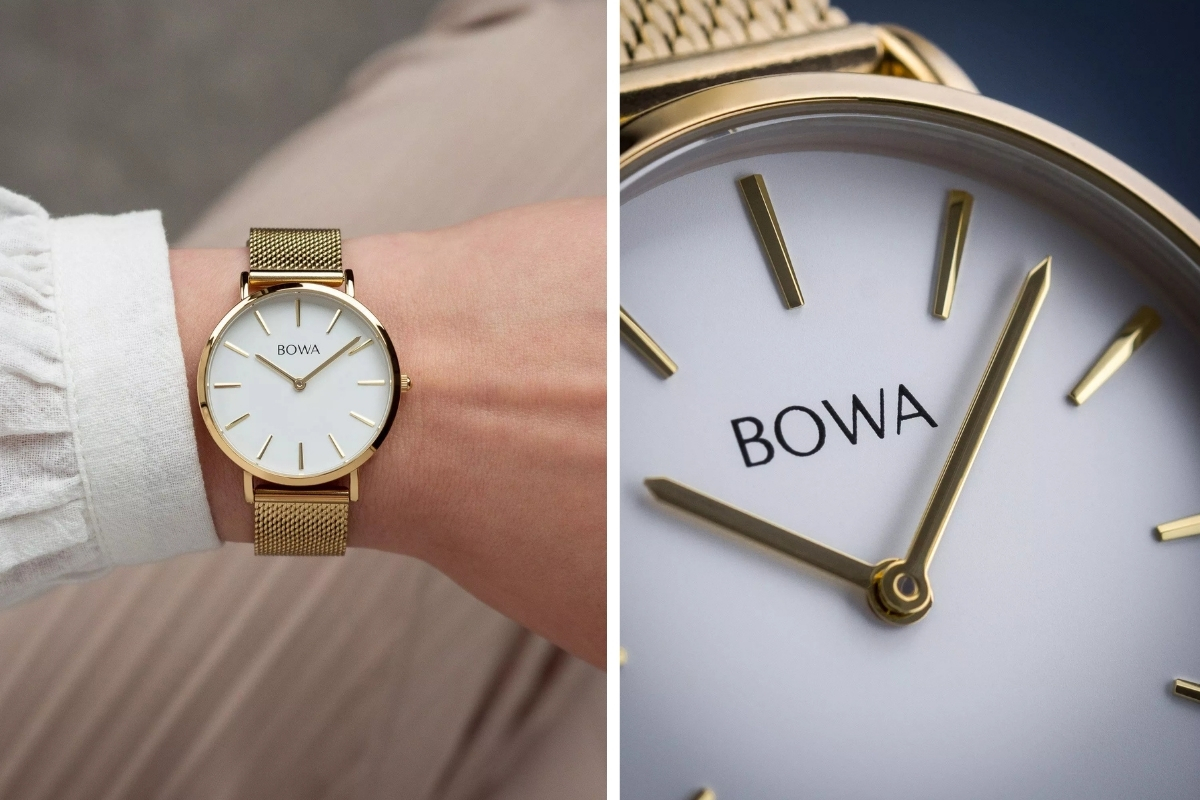 BOWA New York Petite White-Gold Mesh 34