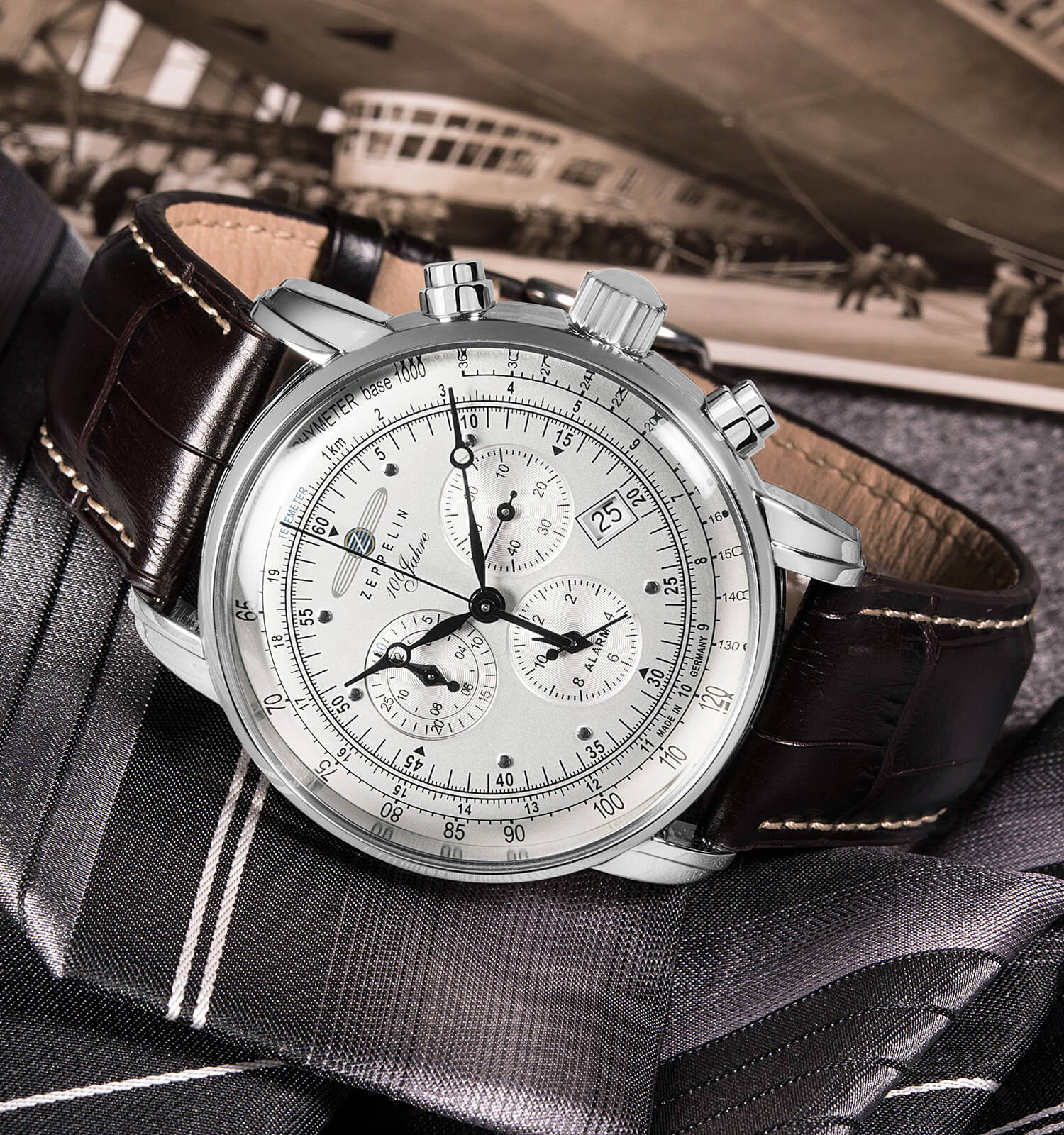 Zegarek męski Zeppelin 100 Years Zeppelin Chronograph Alarm