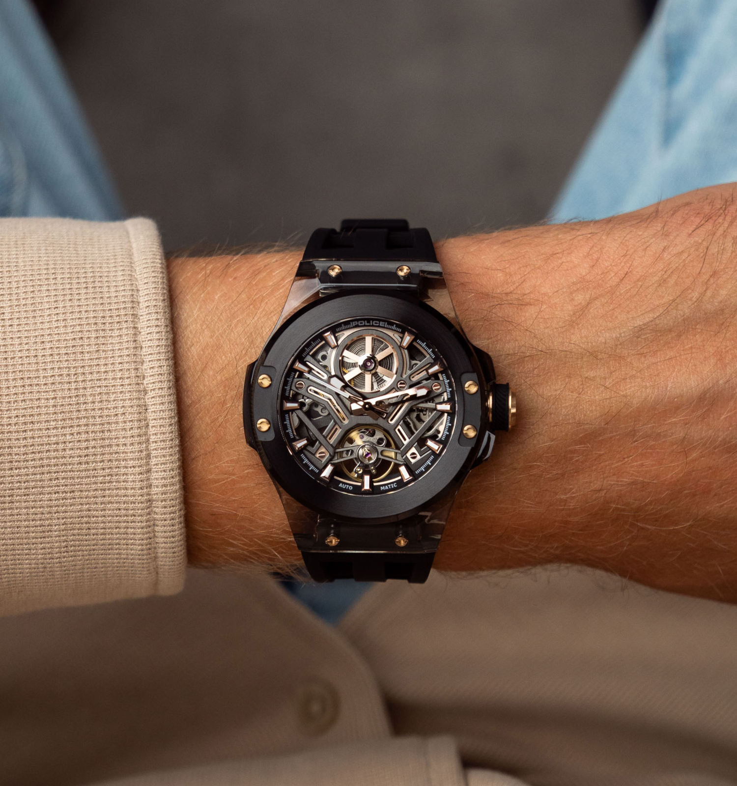 Zegarek męski Police Cyclone Skeleton Automatic