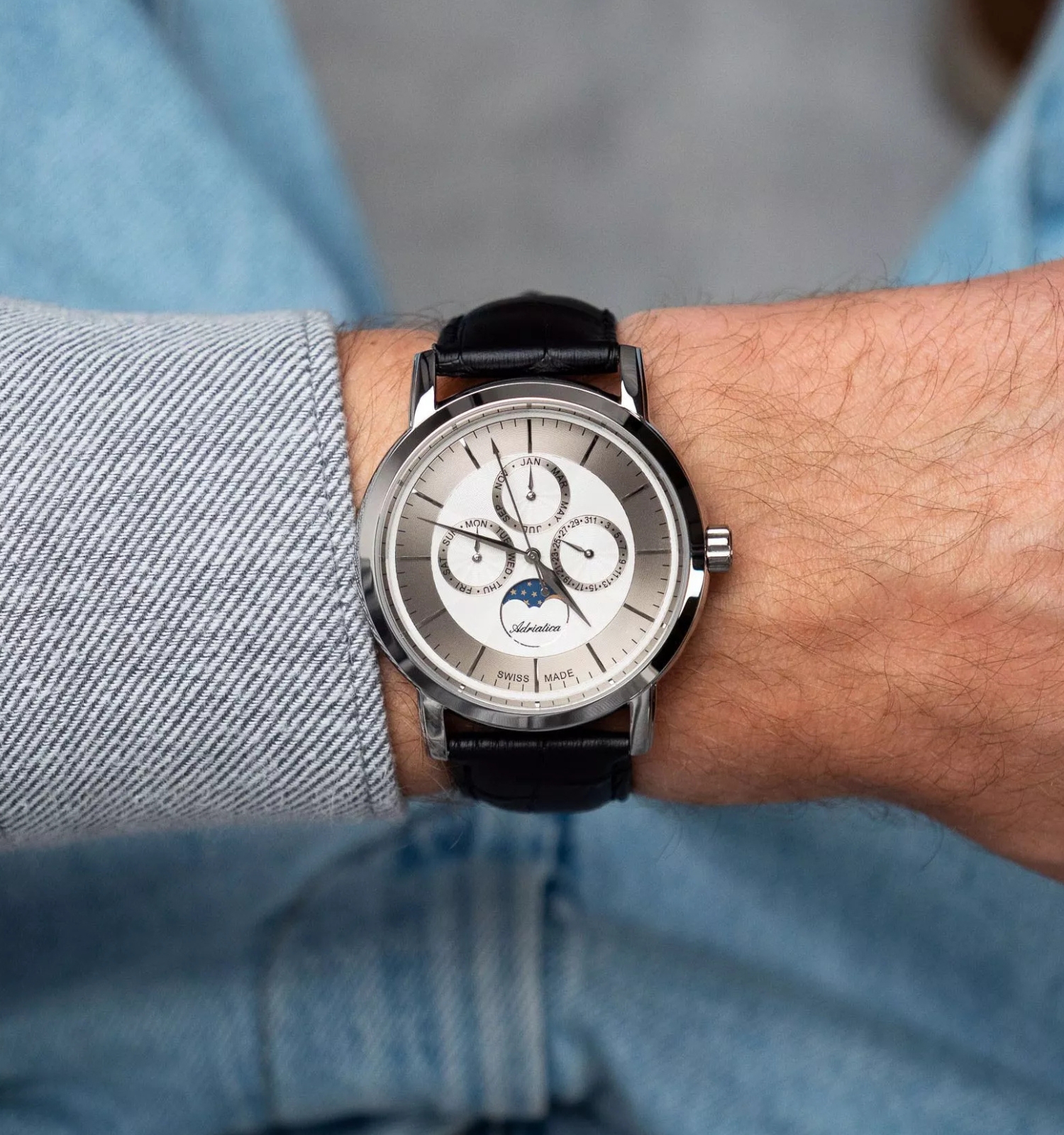 Zegarek męski Adriatica Moonphase 