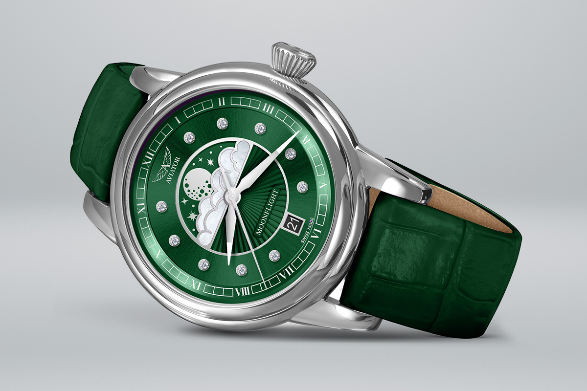 Zegarek damski Aviator Moonflight Diamonds Polska Edycja