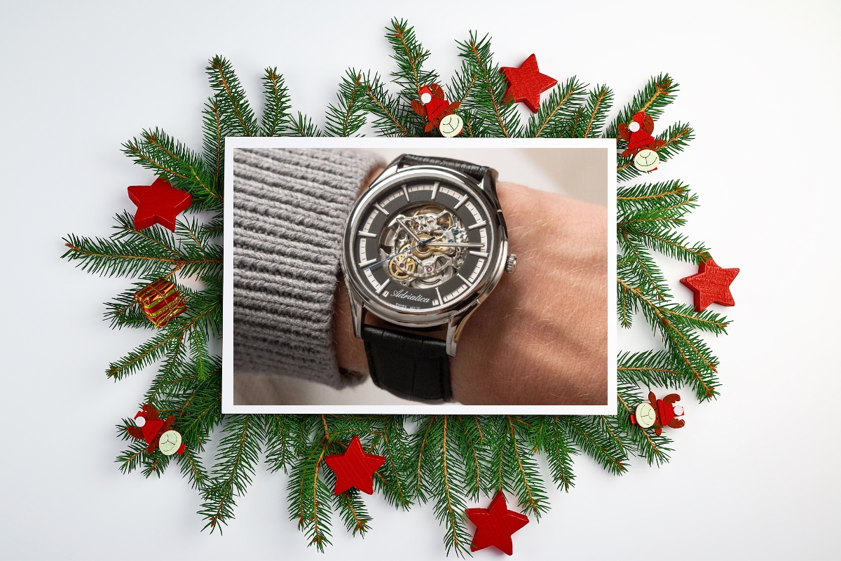 Zegarek męski Adriatica Automatic Skeleton SET