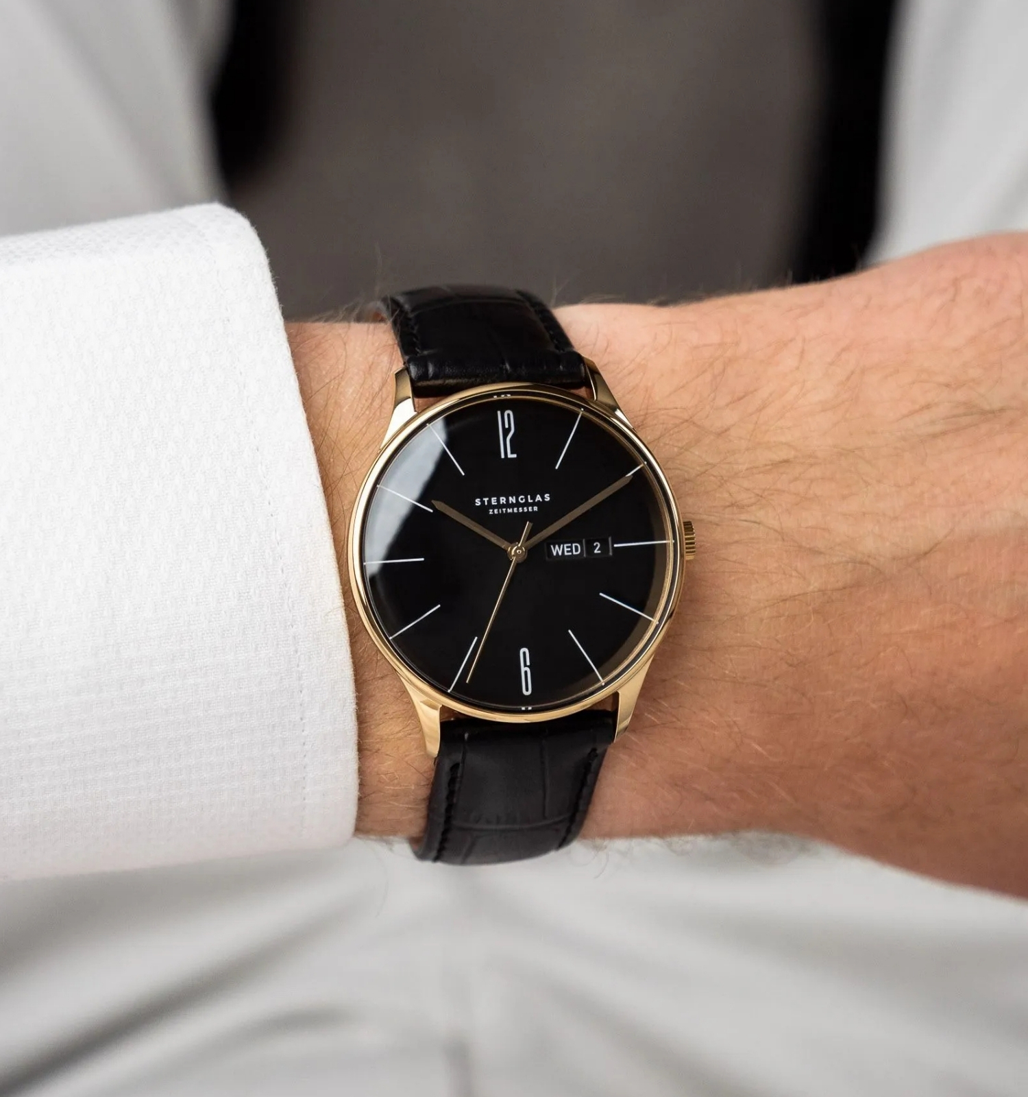 Zegarek męski Sternglas Berlin Metro Piano Black