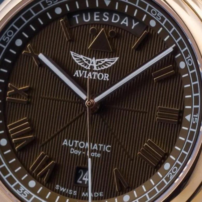 Zegarek Aviator V.3.35.0.278.4 - Datownik Day Date