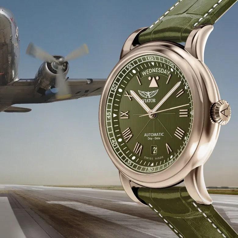 Zegarek Aviator V.3.35.0.281.4 PL - Seria Douglas Day-Date