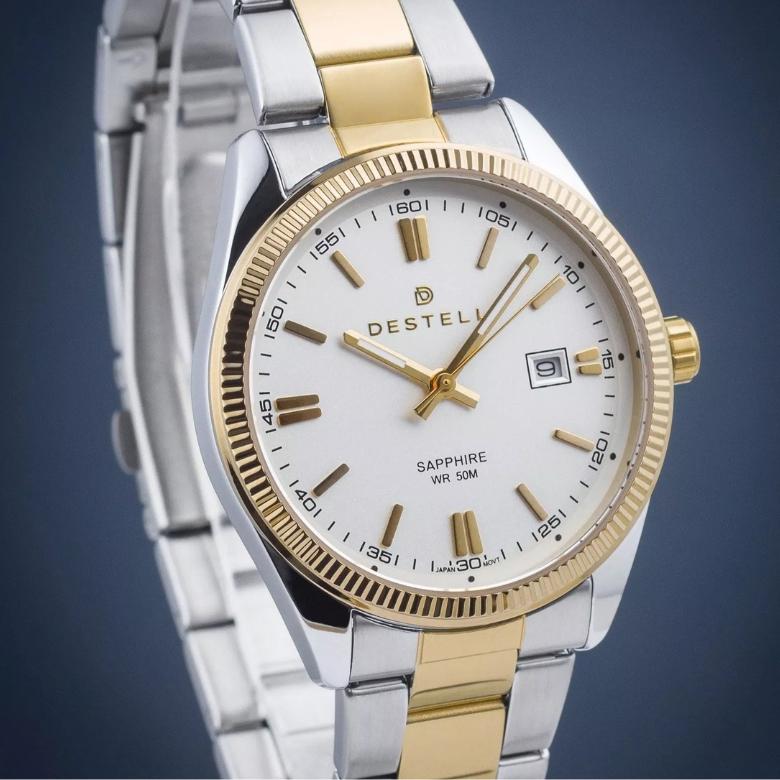 DESTELL LU38554-24-2054S - Ząbkowany bezel jako charakterystyczny detal konstrukcyjny