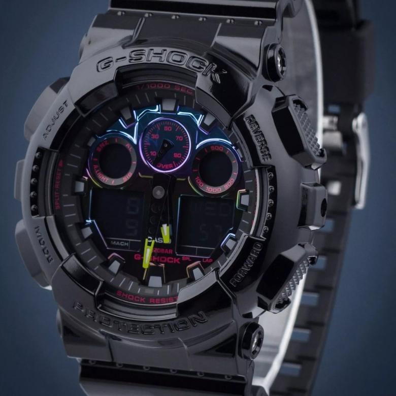G-SHOCK GA-100RGB-1AER - Szkiełko