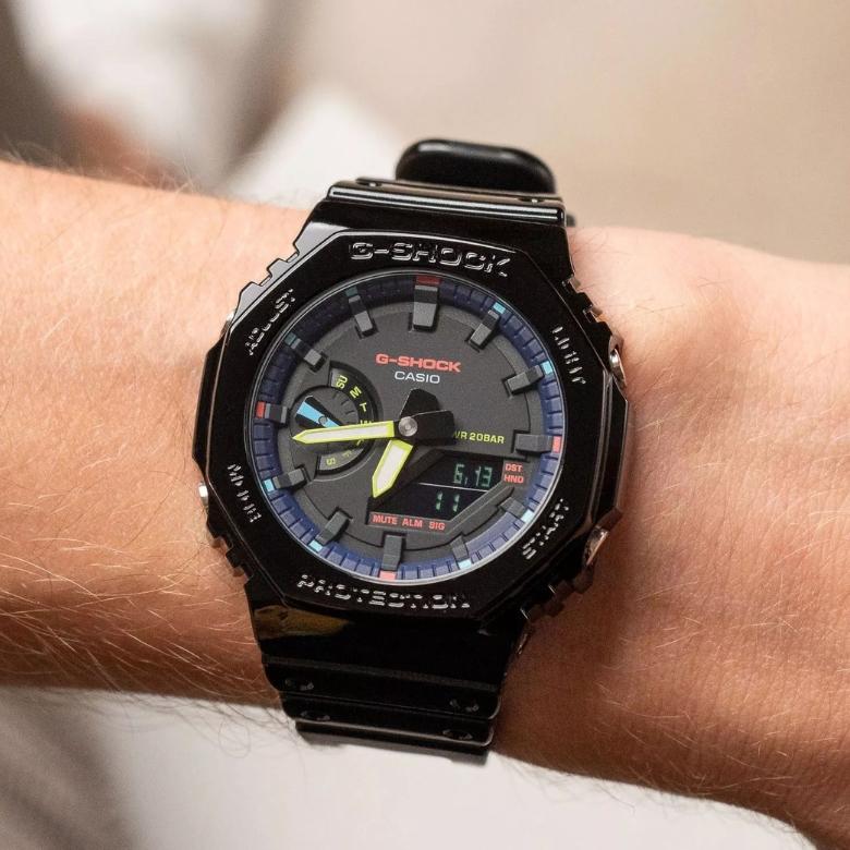 G-SHOCK GA-2100RGB-1AER - Kolekcja Octagon