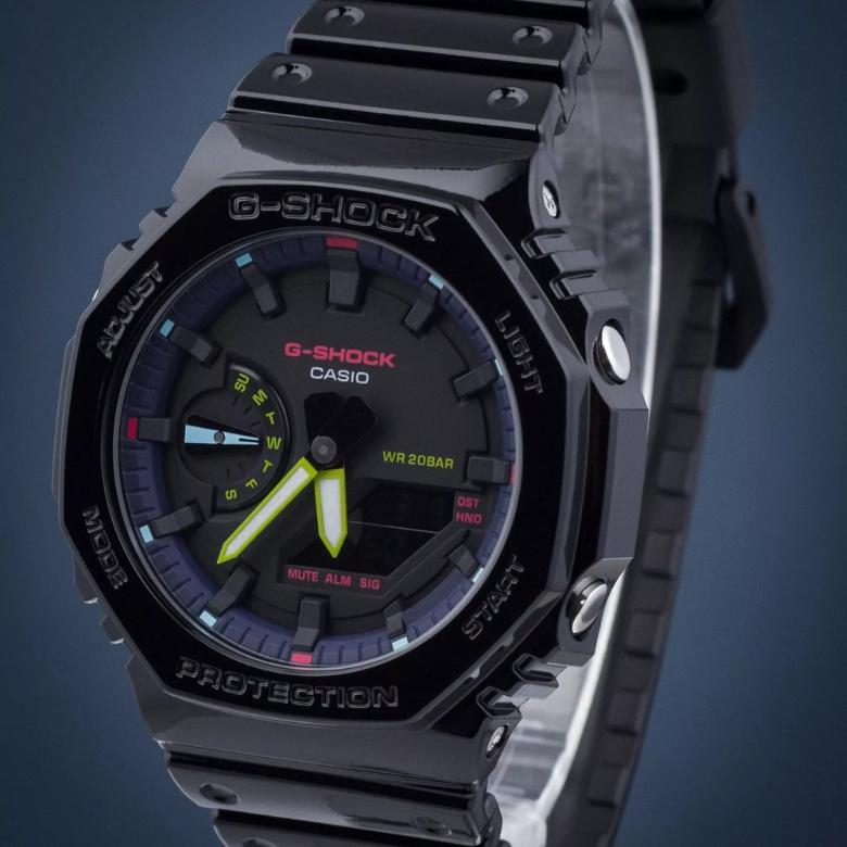 G-SHOCK GA-2100RGB-1AER - Sygnały przycisków on/off