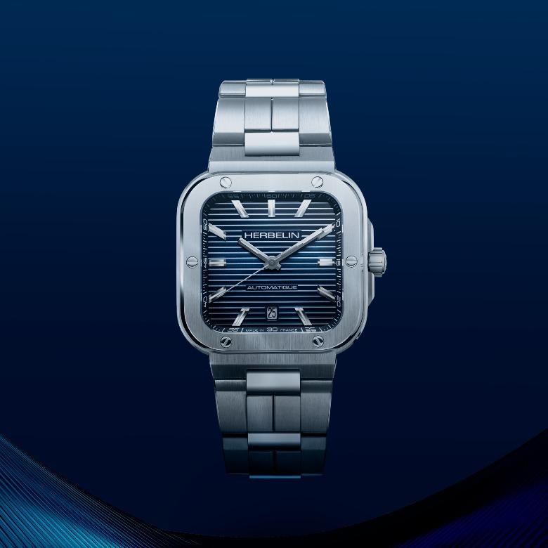 Herbelin 1646B15 - Kolekcja Cap Camarat Square Automatic - styl i technologia