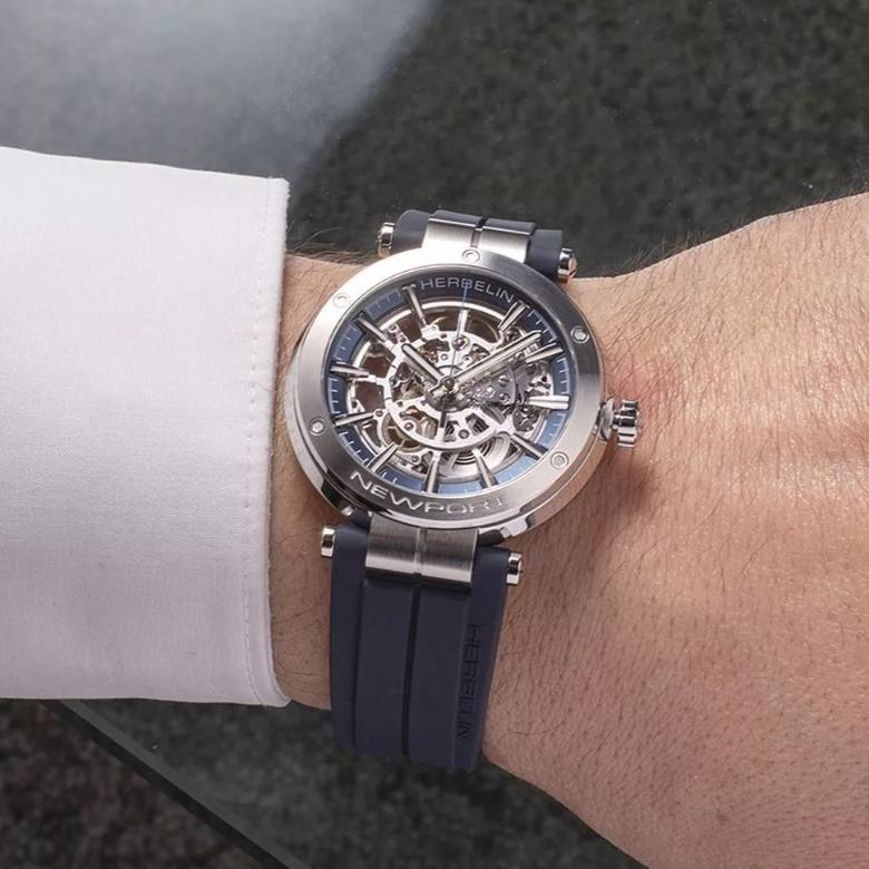 Herbelin 1868SQ15CB (1868/SQ15CB) - Kolekcja Newport Skeleton Automatic