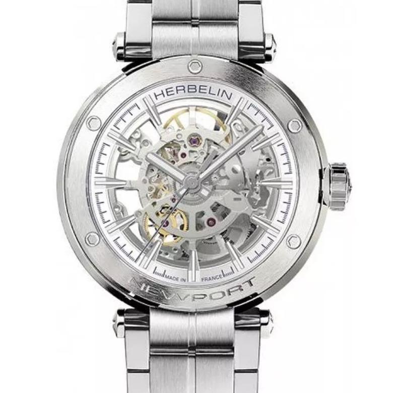 Herbelin 1868BSQ12 (1868/BSQ12) - Kolekcja Newport Skeleton Automatic