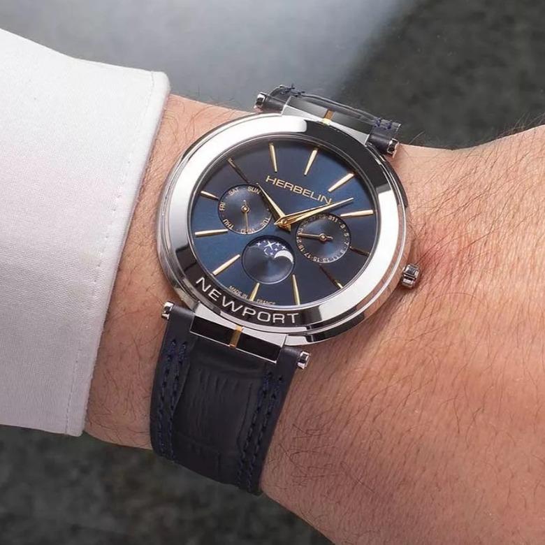 Herbelin 12722T15BL (12722/T15BL) - Kolekcja Newport Slim – smukła elegancja od Herbelin