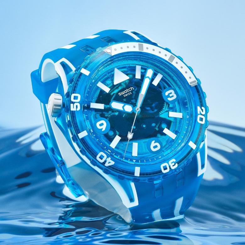 Swatch SSCU09S100 - Przezroczysty błękit z morską energią