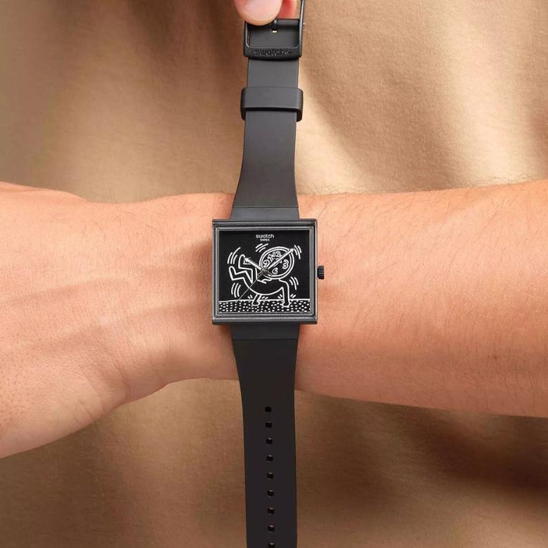 Swatch SO34Z103 - Pasek wykonany z gumy