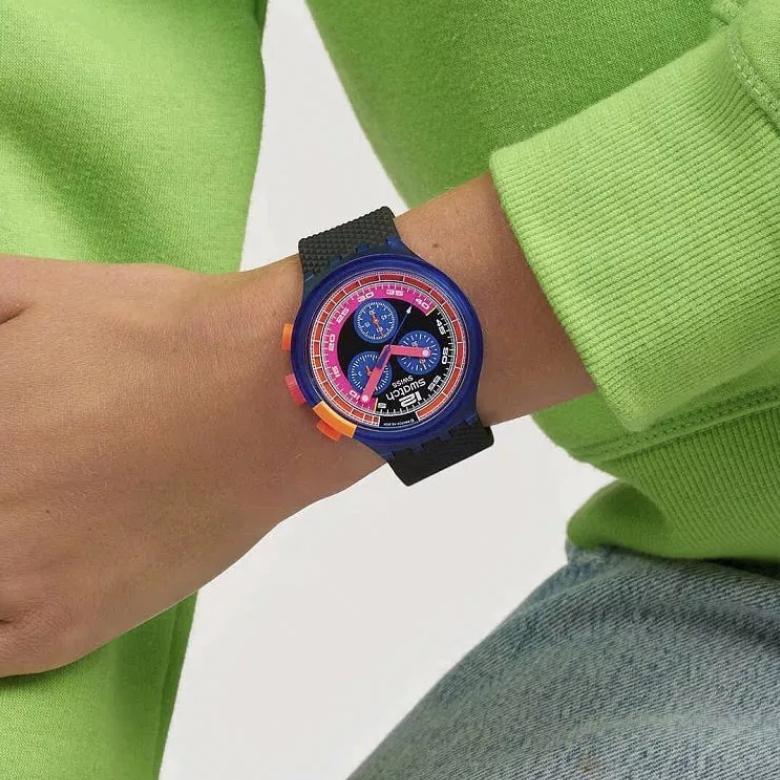 Swatch SB06N102 - Pasek wykonany z gumy