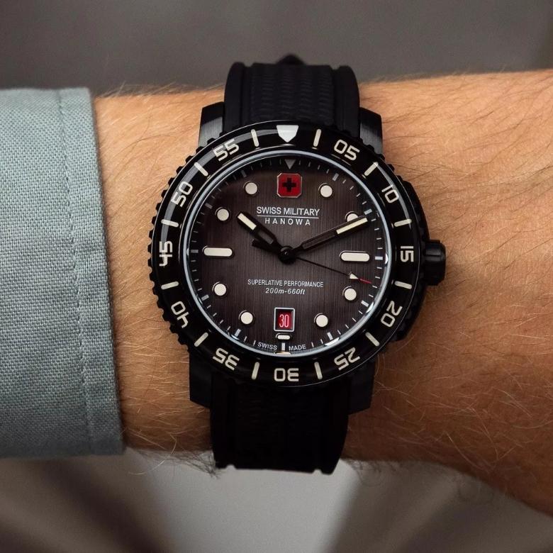 Swiss Military Hanowa SMWGN0001730 - Wysokiej jakości szkło szafirowe