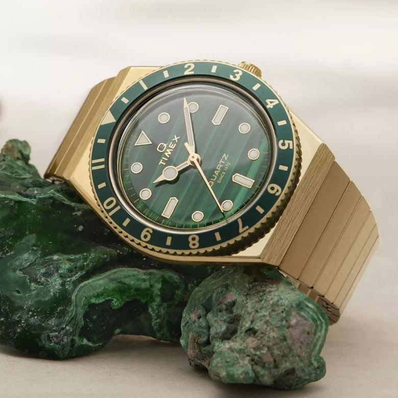 Timex TW2V92200 - Tarcza wykonana z naturalnego malachitu
