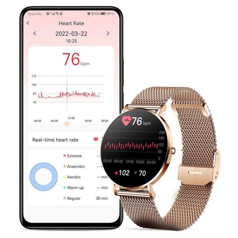 Smartwatch damski Manta Alexa Złoty SET SWU501GD
